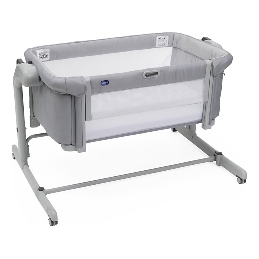 Chicco - Lasten pinnasänky 2-in-1 NEXT2ME MAGIC EVO vaaleanharmaa