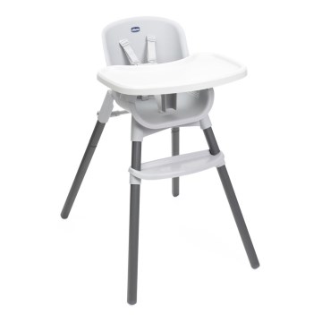 Chicco - Lasten syöttötuoli ZEST 3v1 valkoinen/harmaa