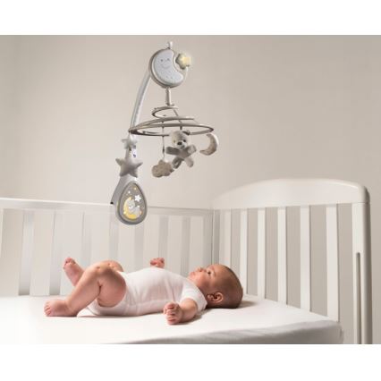 Chicco - Pinnasängyn mobiili melodialle 3in1 NEXT2DREAMS 3xAA harmaa