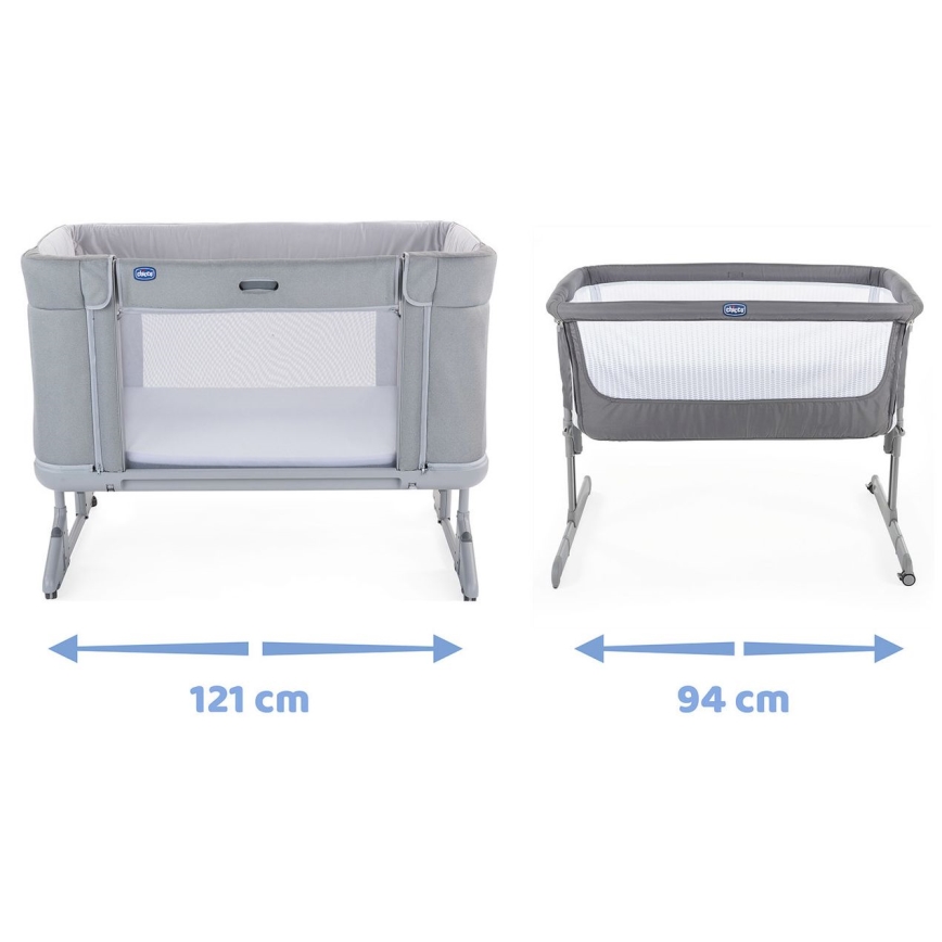 Chicco - Pinnasänky 3in1 3v1 NEXT2ME FOREVER tumma