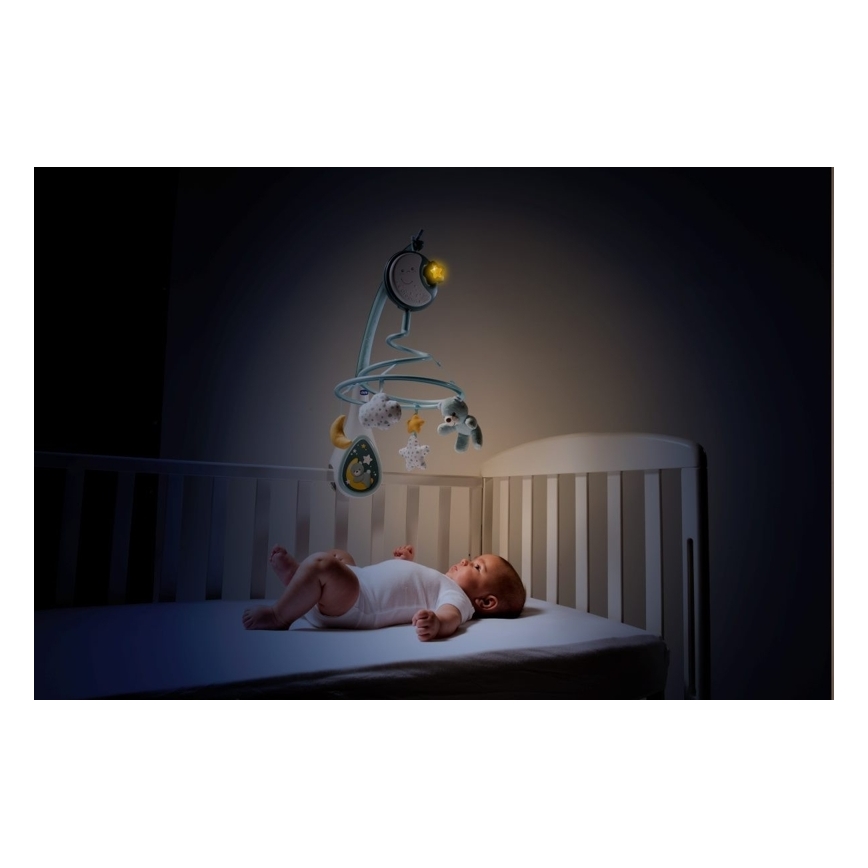 Chicco - Pinnasänky mobile melodialla 3in1 NEXT2DREAMS 3xAA sininen