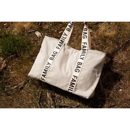 Childhome - Matkakassi FAMILY BAG CANVAS valkoinen
