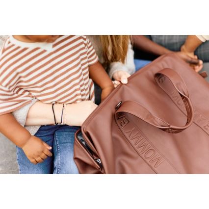 Childhome - Vaihtolaukku MOMMY BAG LEATHER ruskea