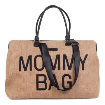 Childhome - Vaihtolaukku MOMMY BAG RAFFIA LOOK beige