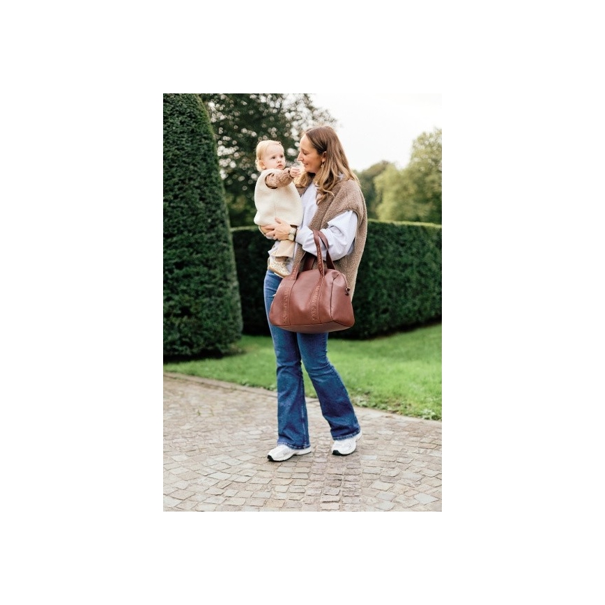 Childhome - Vaihtolaukku MOMMY CLUB LEATHER ruskea