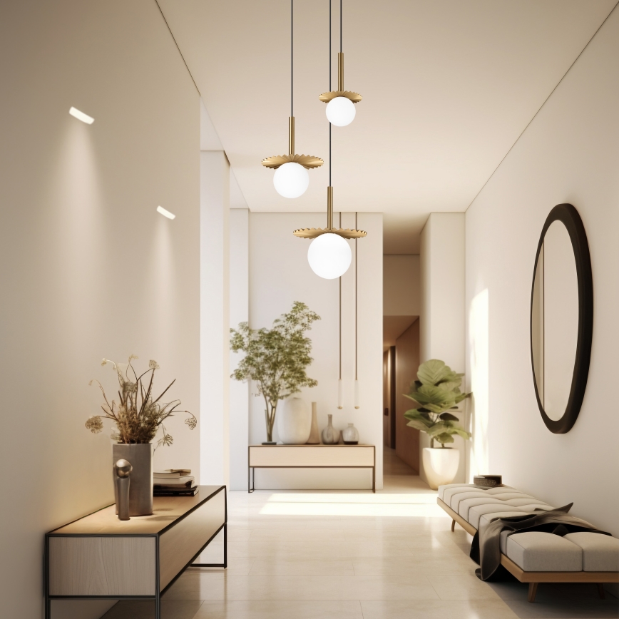 CHITA riippuvalaisin kaapelilla 3xG9/5W/230V, kultainen