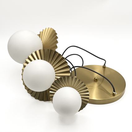 CHITA riippuvalaisin kaapelilla 3xG9/5W/230V, kultainen