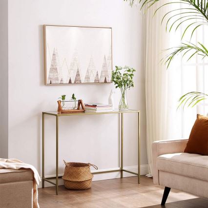 CIREL-konsolipöytä, kullanvärinen