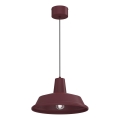 CLASS-riippuvalaisin kaapelilla 1xE27/15W/230V, burgundinpunainen