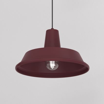 CLASS-riippuvalaisin kaapelilla 1xE27/15W/230V, burgundinpunainen