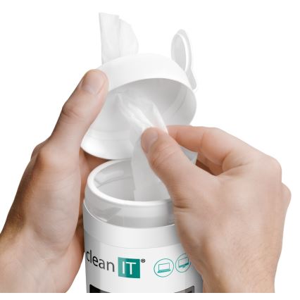 CLEAN IT CL-141 - Märkäpuhdistusliinat näytönpuhdistukseen 100 kpl