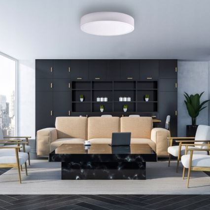 Kattovalaisin liike- ja hämärätunnistimella CLEO 5xE27/24W/230V, halkaisija 60 cm, valkoinen