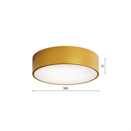 Kattovalaisin CLEO, liike- ja hämäräanturilla, 2xE27/24W/230V, halkaisija 30 cm, kullanvärinen