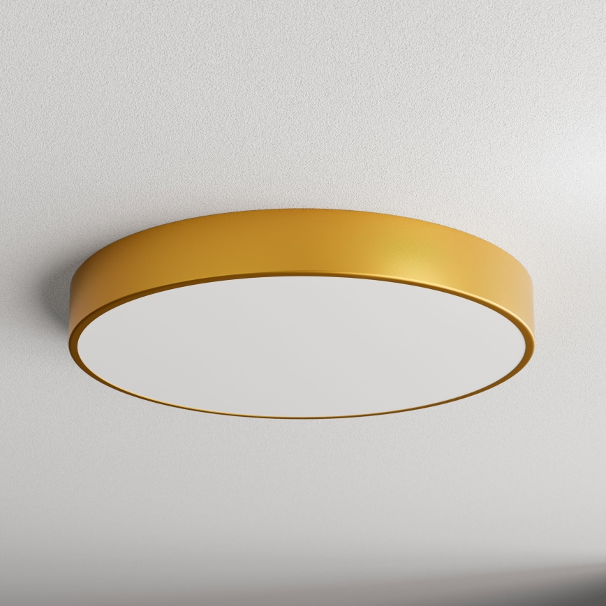 Kattovalaisin liike- ja hämärätunnistimella CLEO 5xE27/24W/230V, halkaisija 60 cm, kullanvärinen
