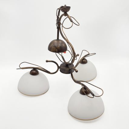 COBRA varrellinen kattokruunu 3xE27/60W/230V pronssi/patina