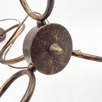 COBRA varrellinen kattokruunu 3xE27/60W/230V pronssi/patina