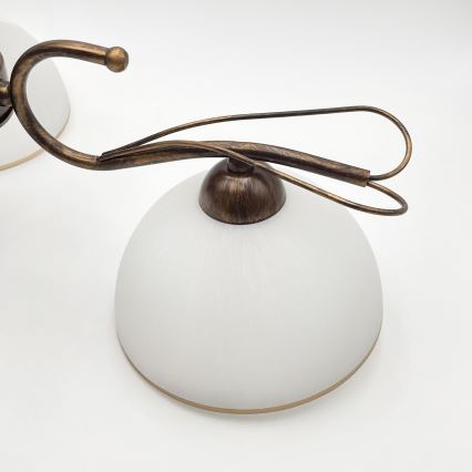 COBRA varrellinen kattokruunu 3xE27/60W/230V pronssi/patina