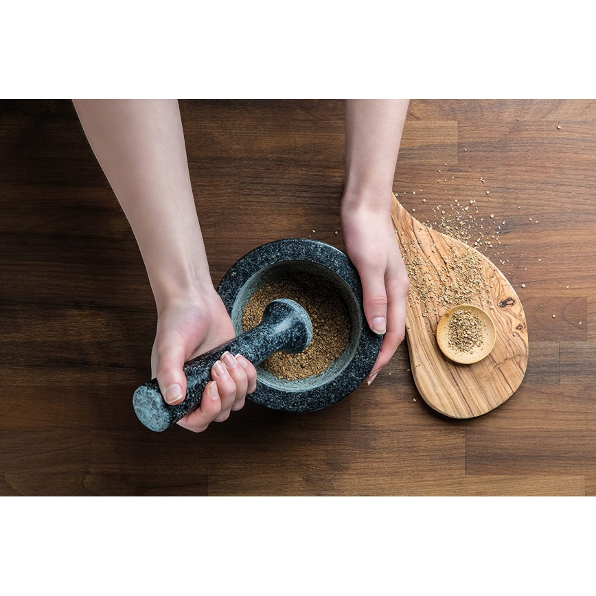 Cole&Mason - Graniittimortteli ja nuija GRANITE halkaisija 18 cm graniitti/musta