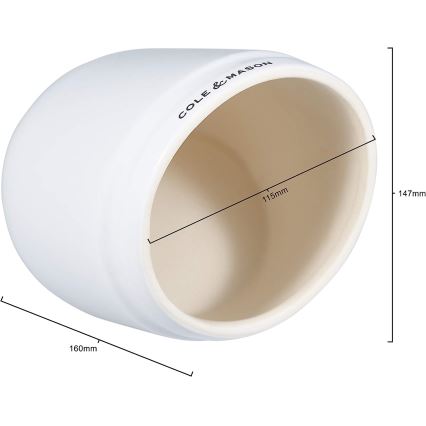 Cole&Mason - Keraaminen suolasäiliö WHITMORE