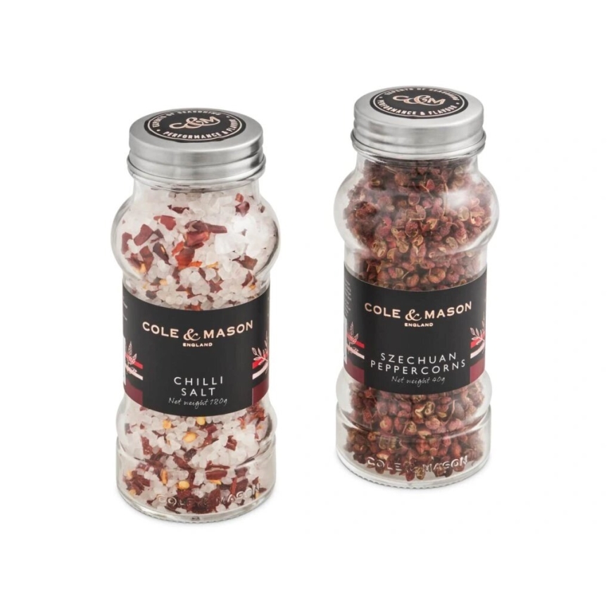 Cole&Mason - Lahjasetti Aromatic chilisuolaa ja sichuanpippuria