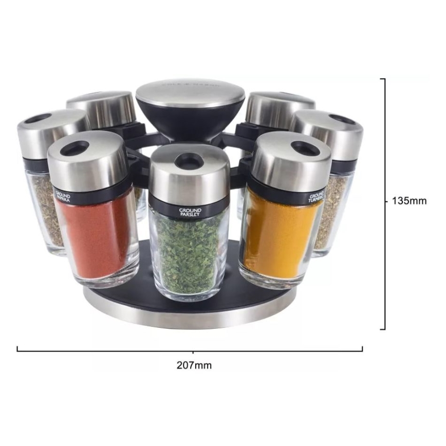 Cole&Mason - Pyörivä mausteteline MASTER 9 osaa