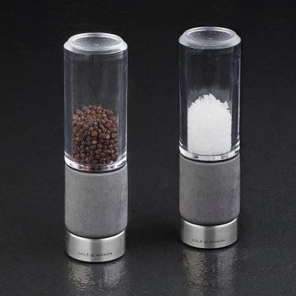 Cole&Mason - REGENT CONCRETE suola- ja pippurimyllysarja, 2 kpl, betoni, 18 cm
