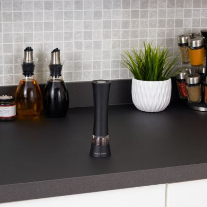 Cole&Mason - Sähkömylly suolalle tai pippurilla BURFORD 4xAAA 18 cm musta