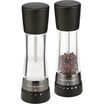 Cole&Mason - Suola- ja pippurimylly setti DERWENT 2 kpl 19 cm pyökki/musta