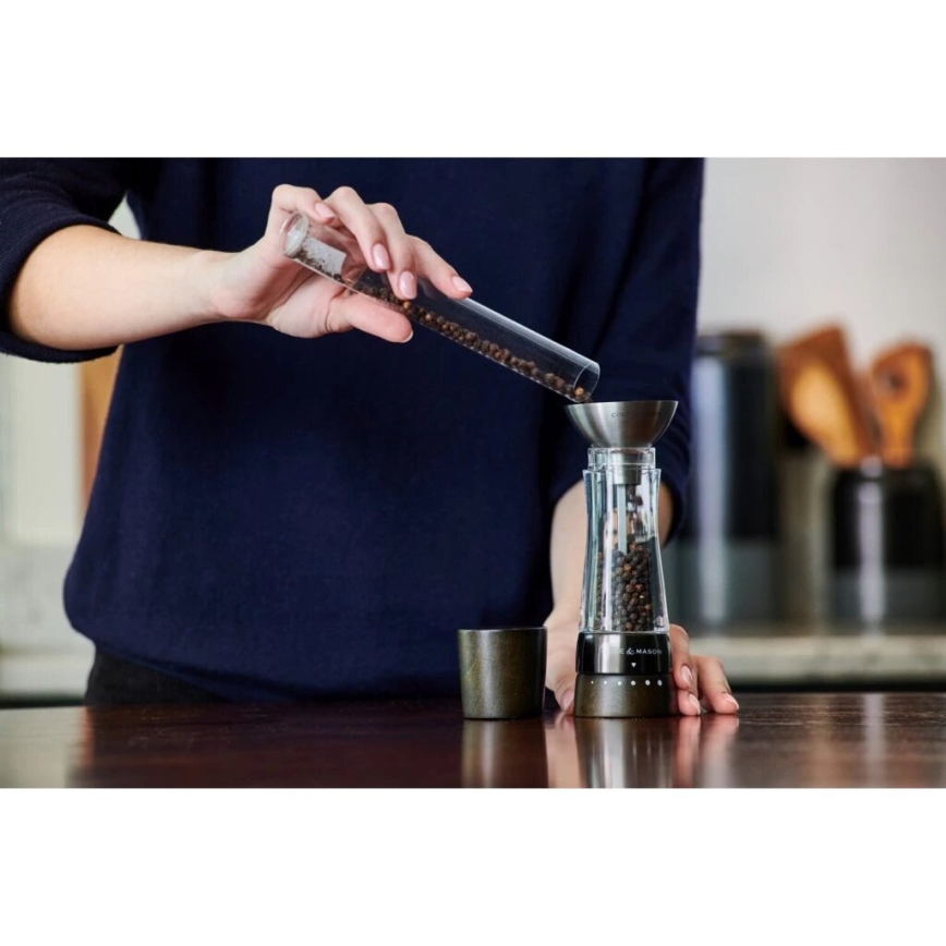 Cole&Mason - Suola- ja pippurimylly setti DERWENT 2 kpl 19 cm pyökki/musta