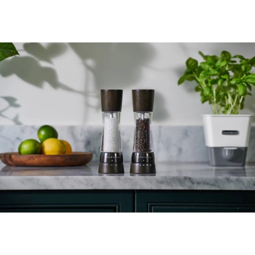 Cole&Mason - Suola- ja pippurimylly setti DERWENT 2 kpl 19 cm pyökki/musta