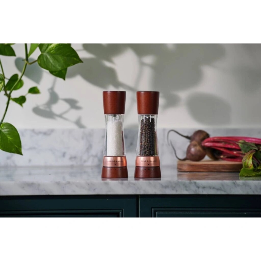 Cole&Mason - Suola- ja pippurimylly setti DERWENT 2 kpl 19 cm pyökki/ruskea