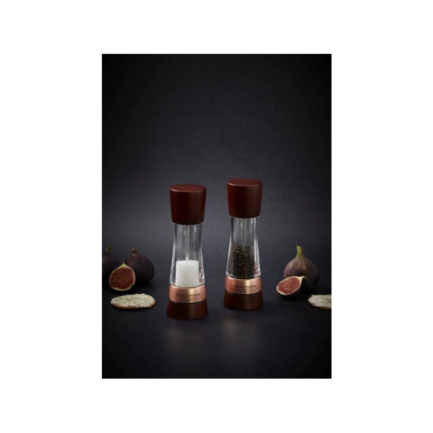 Cole&Mason - Suola- ja pippurimylly setti DERWENT 2 kpl 19 cm pyökki/ruskea
