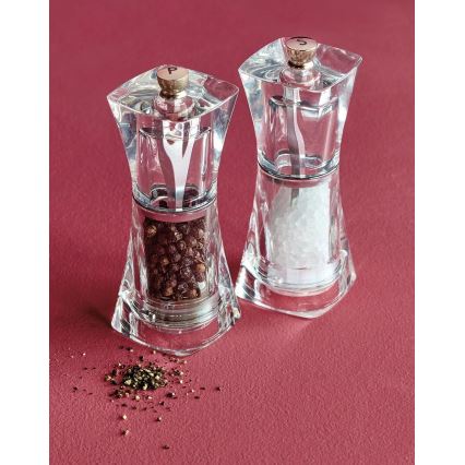Cole&Mason - Suola- ja pippurimyllysetti CRYSTAL 2 kpl 12,5 cm