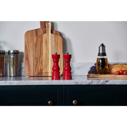 Cole&Mason - Suola- ja pippurimyllyjen setti LONDON 2 kpl 18 cm pyökki/punainen