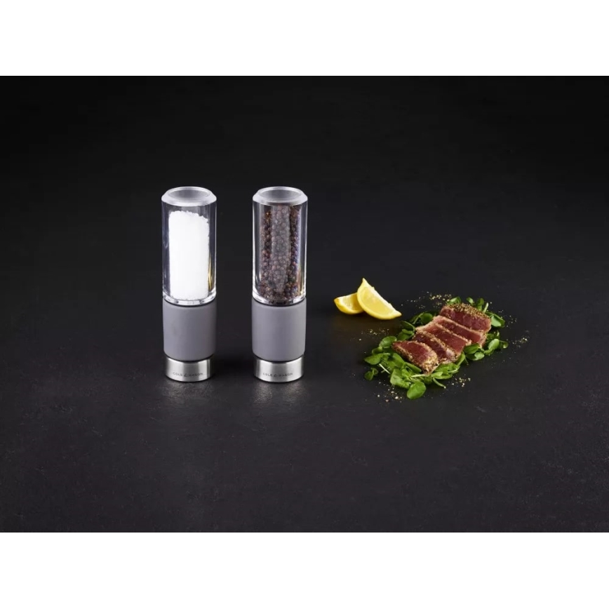 Cole&Mason - suola- ja pippurimyllysetti REGENT CONCRETE 2 kpl betoni 18 cm