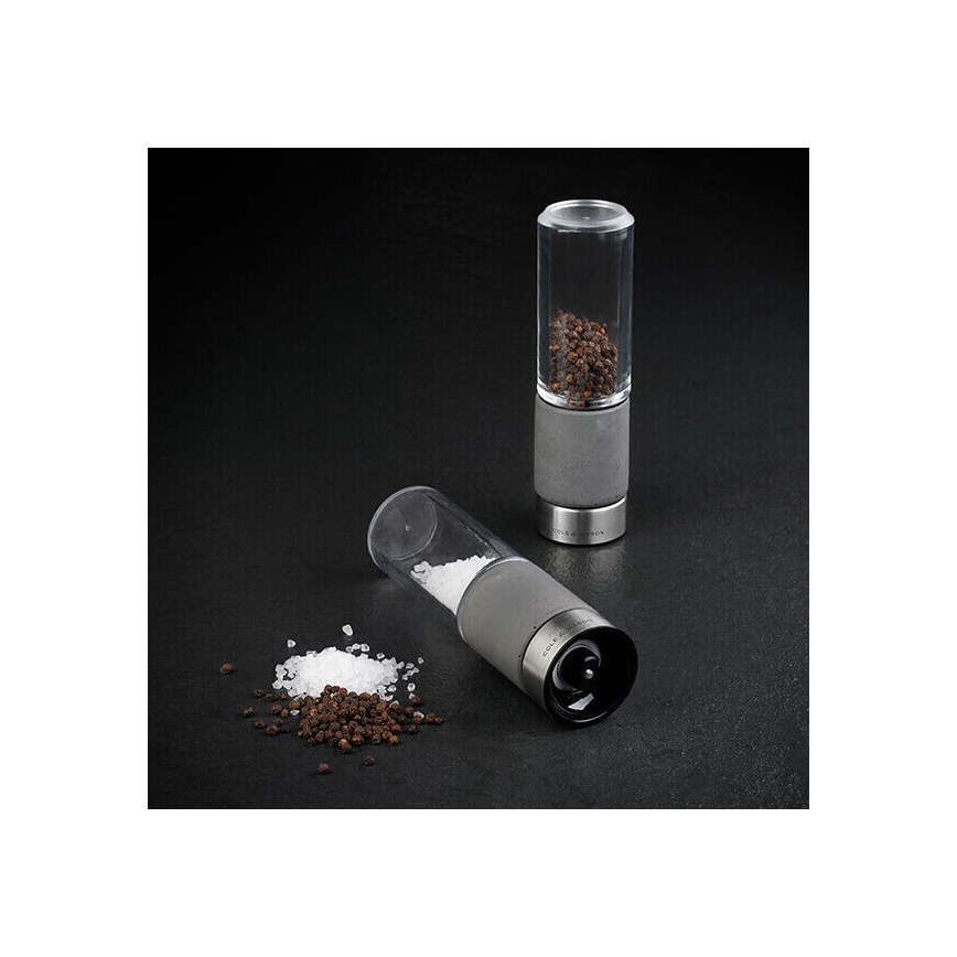 Cole&Mason - suola- ja pippurimyllysetti REGENT CONCRETE 2 kpl betoni 18 cm