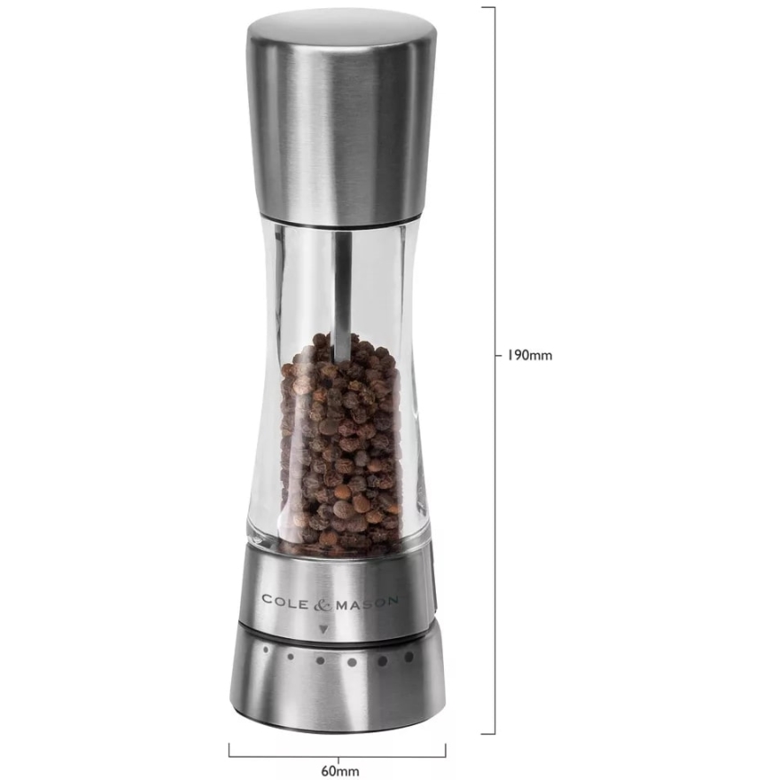 Cole&Mason - Suolamylly DERWENT 19 cm kiiltävä kromi