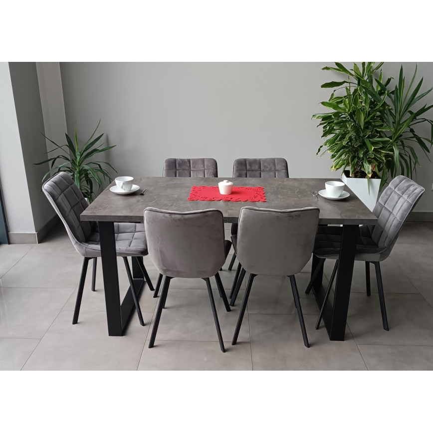 Laajennettava ruokapöytä COLIN harmaa