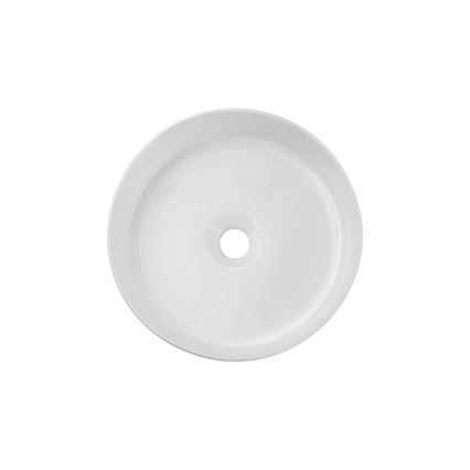 COMAD BEYOND 2 VALKOINEN (E-6565) - BEYOND-tasolle asennettava pesuallas, halkaisija 36 cm, keramiikka/kiiltävä valkoinen