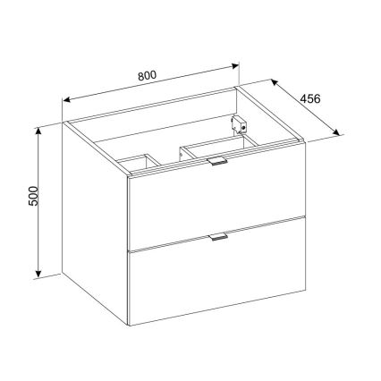 COMAD DALIA CASHMERE 82-80-46-2S - Kylpyhuoneen allaskaappi DALIA 50x80 cm beige