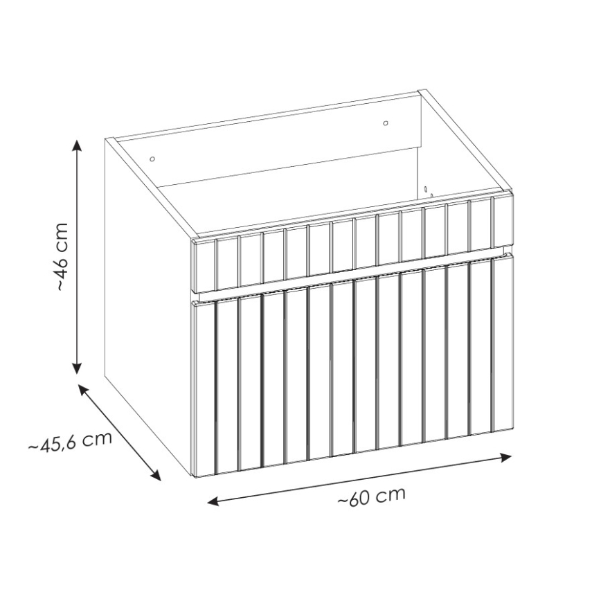 COMAD ICONIC CASHMERE 82-60-D-1S - ICONIC allaskaappi 46x60 cm, beige