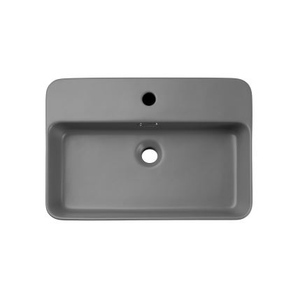 COMAD TRUST 2 MATT LIGHT GREY (E-6282) - Upotasonallas TRUST 55x38 cm keramiikka/matallinen harmaa