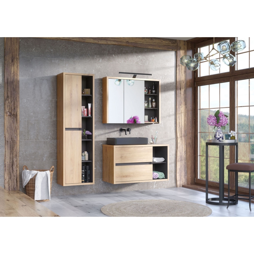 COMAD UM-6276 SLIM 40 HARMAA DP - Slim-tasolle asennettava pesuallas 37x37 cm, keramiikka/mattharmaa