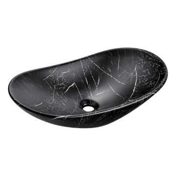 COMAD UN-LENA-MB2 - LENA tasoon asennettava pesuallas 61,5x36 cm keramiikka/matamusta