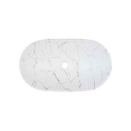 COMAD UN-LENA-MW17 - LENA tasoon asennettava pesuallas 61,5x36 cm keramiikka/matvalkoinen