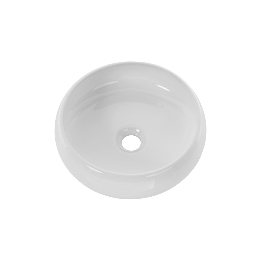 COMAD UN-WIKI-SW - WIKI tasoon asennettava pesuallas, halkaisija 36 cm, keramiikka/kiiltävä valkoinen