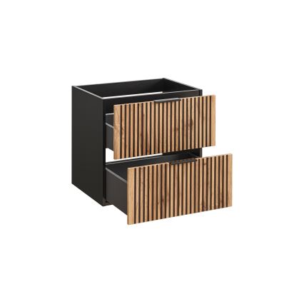 COMAD XILO BLACK WOTAN 82-60-D-2S - Allaskaappi XILO 57 x 60,2 cm musta/Wotan-tammi