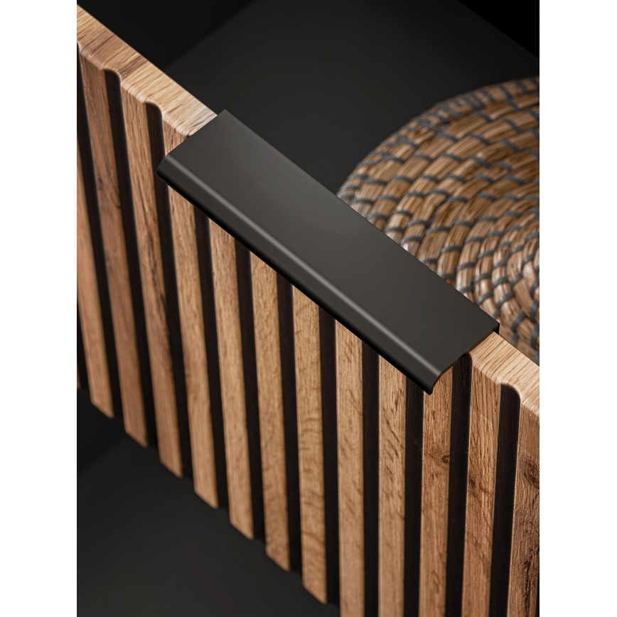 COMAD XILO BLACK WOTAN 82-80-D-2S - Allaskaappi XILO 57x80,2 cm musta/Wotan-tammi