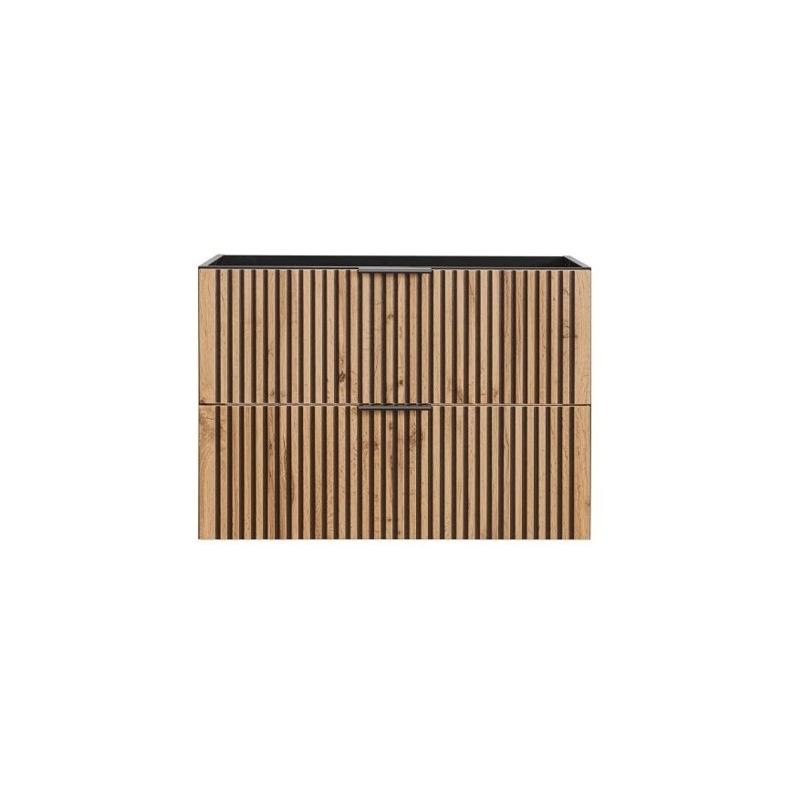 COMAD XILO BLACK WOTAN 82-80-D-2S - Allaskaappi XILO 57x80,2 cm musta/Wotan-tammi