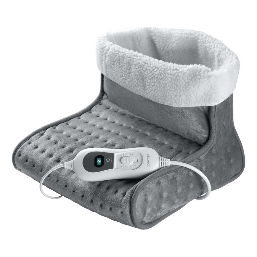 Concept BV1020 - Sähköinen lämmitettävä jalkatyyny 100W/230V 30x30 cm harmaa/valkoinen